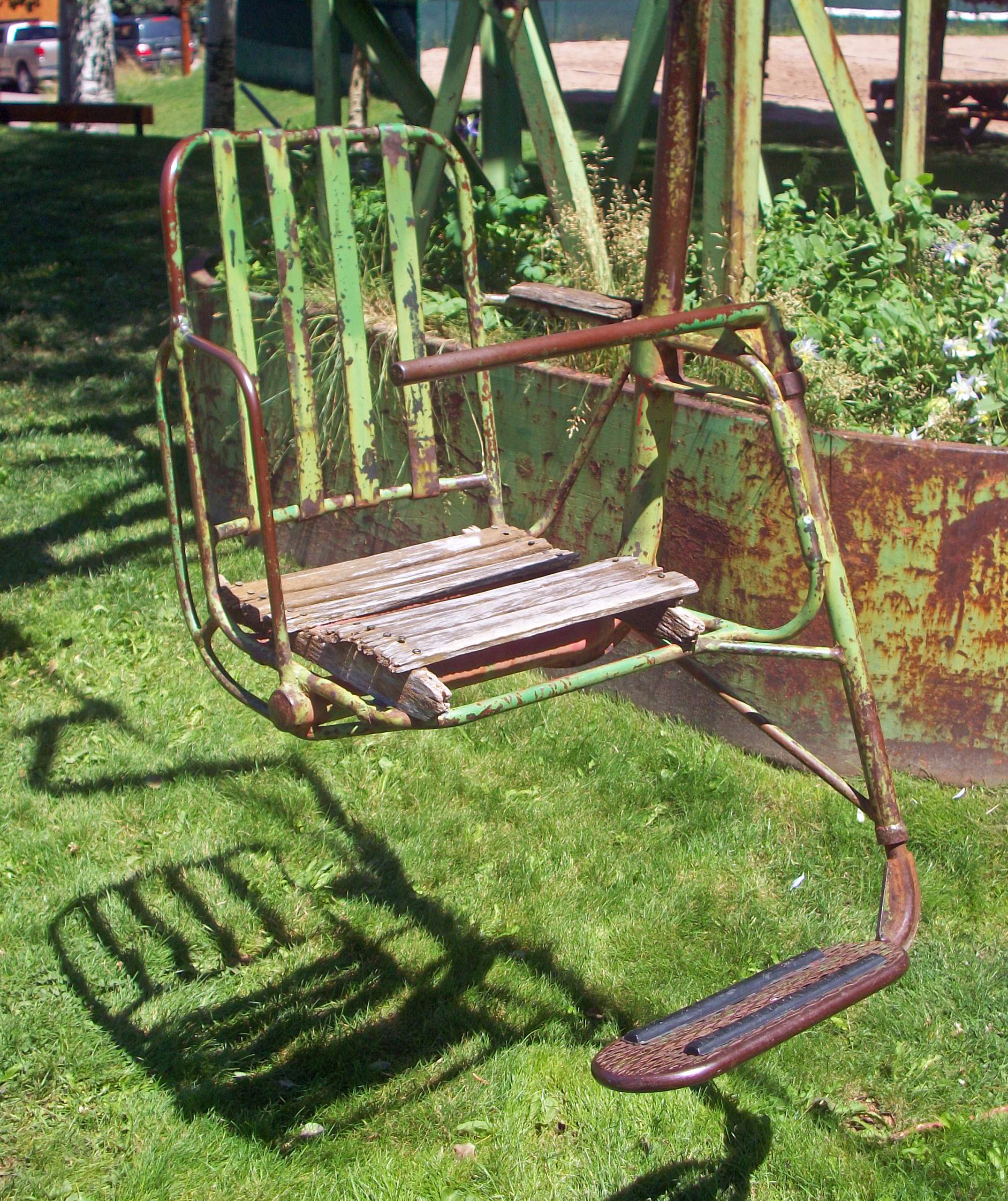 Historic Aspen Ski Lift No. 1 at the base of Aspen Mountain